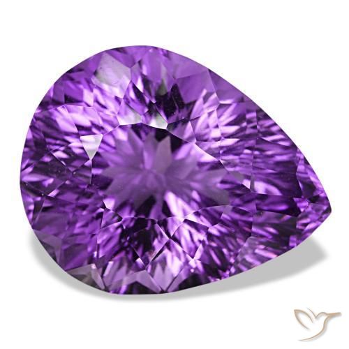 9,17 ctw natürlicher Lebhaftes Violett Amethyst, Birnenform, VS