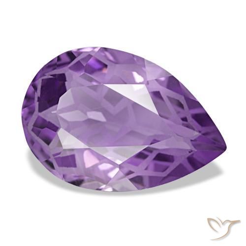 3,77 ctw natürlicher violetter Amethyst, Birnenform, VVS