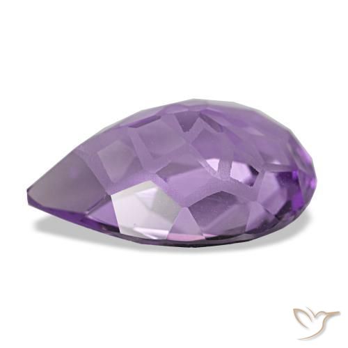 3,77 ctw natürlicher violetter Amethyst, Birnenform, VVS