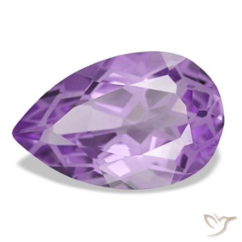 3,41 ctw natürlicher violetter Amethyst, Birnenform, VVS