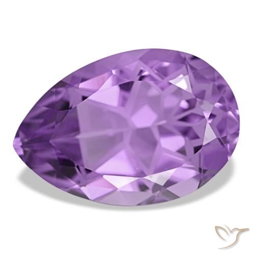 11,22 ctw natürlicher violetter Amethyst, Birnenform, VVS-VS