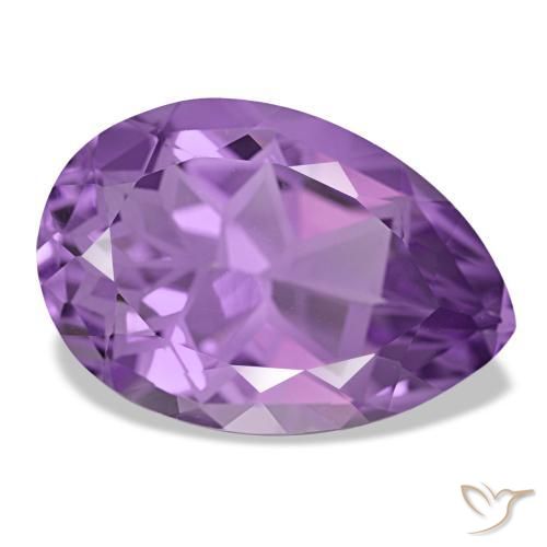 11,22 ctw natürlicher violetter Amethyst, Birnenform, VVS-VS