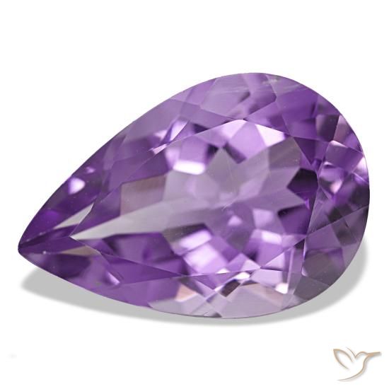 5,30 ctw natürlicher violetter Amethyst, Birnenform, VS