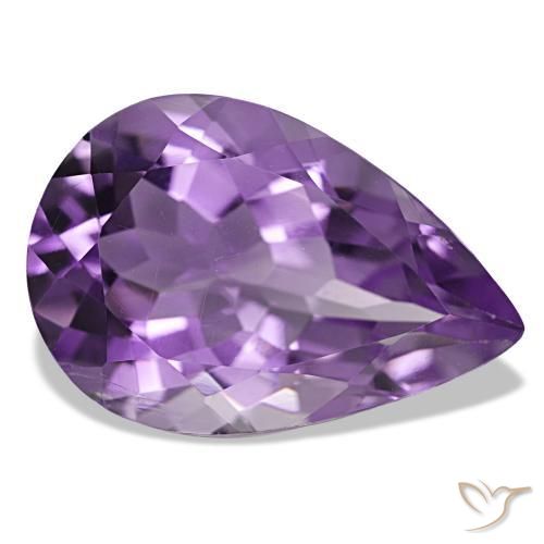 5,30 ctw natürlicher violetter Amethyst, Birnenform, VS