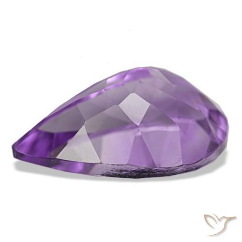 5,30 ctw natürlicher violetter Amethyst, Birnenform, VS