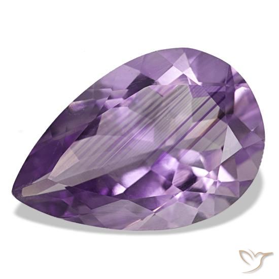 4,58 ctw natürlicher violetter Amethyst, Birnenform, VVS-VS