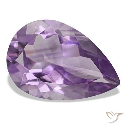 4,58 ctw natürlicher violetter Amethyst, Birnenform, VVS-VS