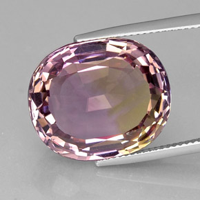 21,12 ctw natürlicher zweifarbiger Ametrin, Oval Schliff, VVS