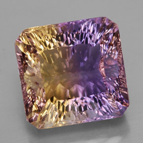 15,03 ctw natürlicher zweifarbiger Ametrin, Smaragdschliff, VVS