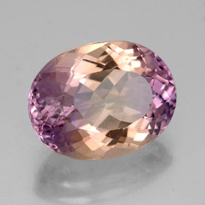 5,69 ctw natürlicher zweifarbiger Ametrin, Oval Schliff, VVS