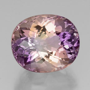 14,07 ctw natürlicher zweifarbiger Ametrin, Oval Schliff, VVS