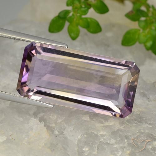 11.71ct Natürlicher Zweifarbig Ametrin, Smaragdschliff, VVS-VS
