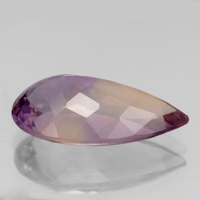 6,36 ctw natürlicher zweifarbiger Ametrin, Birnenform, VVS