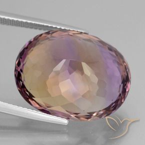 27,34 ctw natürlicher zweifarbiger Ametrin, Oval Schliff, VVS