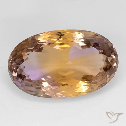30.84ct Natürlicher Zweifarbig Ametrin, Oval, VVS