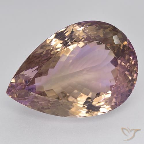87.33ct Natürlicher Zweifarbig Ametrin, Birnenform, VVS