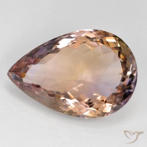 17.76ct Natürlicher Zweifarbig Ametrin, Birnenform, VS