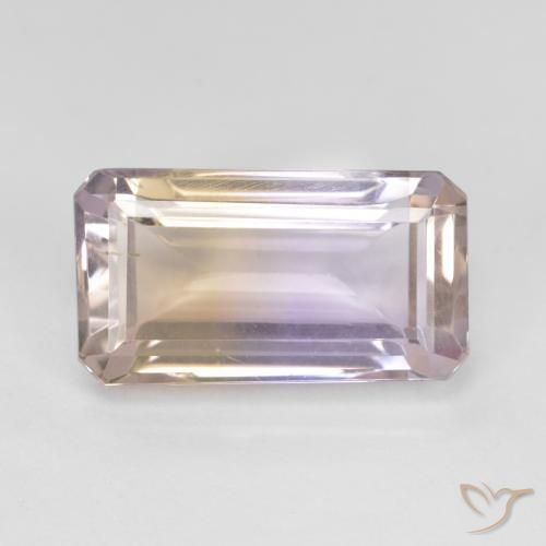 7.02ct Natürlicher Zweifarbig Ametrin, Smaragdschliff, VS