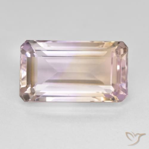 8.87ct Natürlicher Zweifarbig Ametrin, Smaragdschliff, VVS-VS