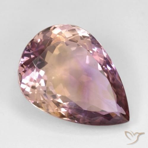 18.47ct Natürlicher Zweifarbig Ametrin, Birnenform, VS