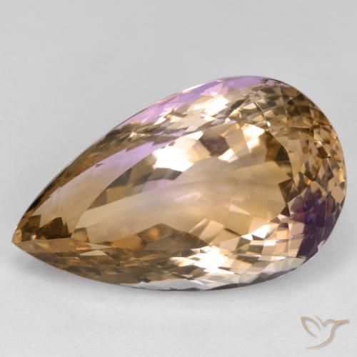 27.14ct Natürlicher Zweifarbig Ametrin, Birnenform, VVS-VS