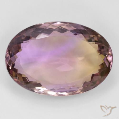 32.77ct Natürlicher Zweifarbig Ametrin, Oval, VVS