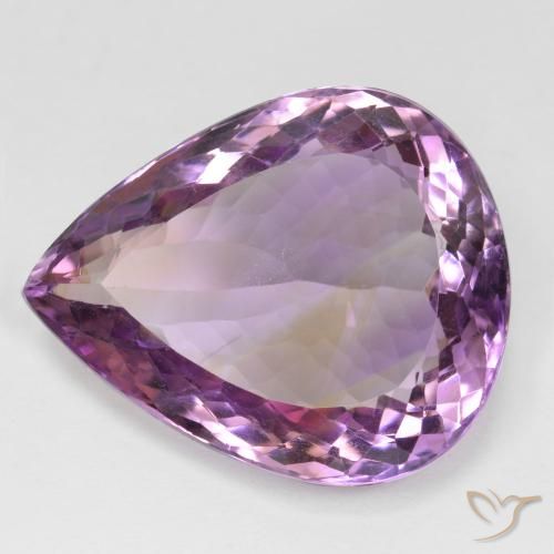 24.02ct Natürlicher Zweifarbig Ametrin, Birnenform, VS