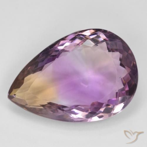 19.64ct Natürlicher Zweifarbig Ametrin, Birnenform, VVS-VS