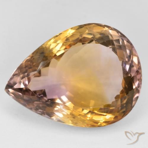 31.86ct Natürlicher Zweifarbig Ametrin, Birnenform, VVS