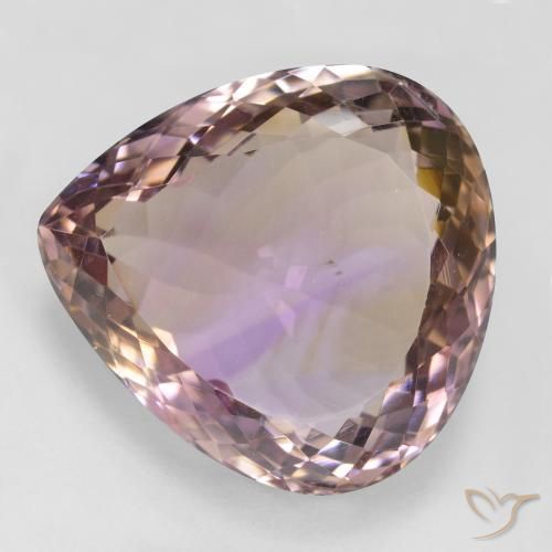 31.30ct Natürlicher Zweifarbig Ametrin, Birnenform, VS