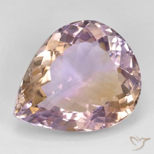 18.91ct Natürlicher Zweifarbig Ametrin, Birnenform, VS