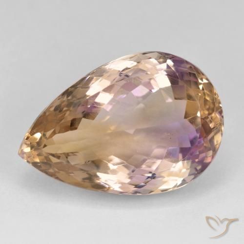 20.76ct Natürlicher Zweifarbig Ametrin, Birnenform, VVS-VS