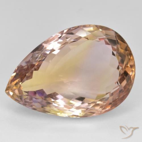 28.98ct Natürlicher Zweifarbig Ametrin, Birnenform, VVS-VS