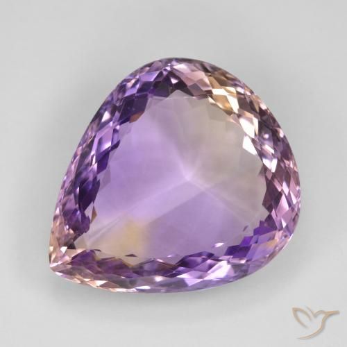 23.59ct Natürlicher Zweifarbig Ametrin, Birnenform, VS