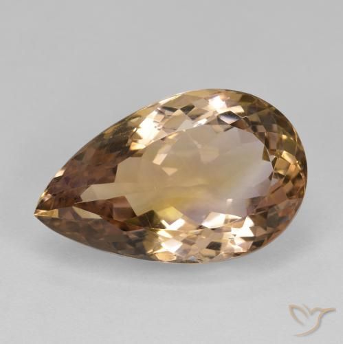 17.66ct Natürlicher Zweifarbig Ametrin, Birnenform, VS