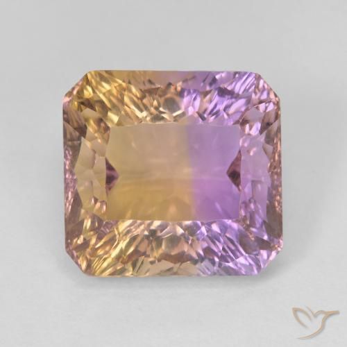 9.05ct Natürlicher Zweifarbig Ametrin, Smaragdschliff, VVS-VS