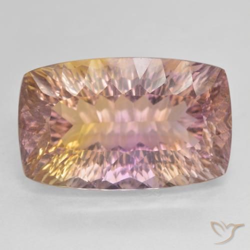 19.18ct Natürlicher Zweifarbig Ametrin, Kissen, VVS