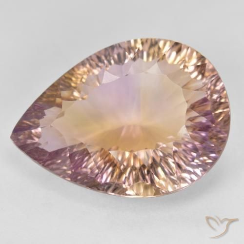 19.08ct Natürlicher Zweifarbig Ametrin, Birnenform, VVS