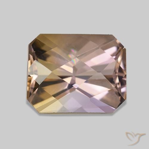 3.51ct Zweifarbig Ametrin, Smaragdschliff, VVS