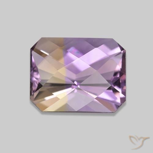 2.34ct Zweifarbig Ametrin, Smaragdschliff, VVS