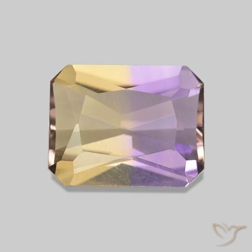 2.09ct Zweifarbig Ametrin, Smaragdschliff, VVS