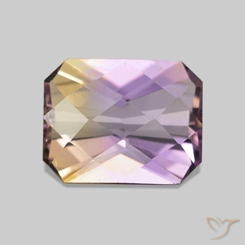 2.12ct Zweifarbig Ametrin, Smaragdschliff, VVS-VS