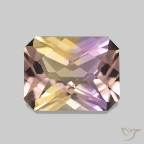 2.15ct Zweifarbig Ametrin, Smaragdschliff, VVS-VS