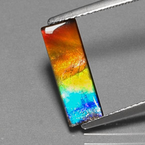 9,17 ctw natürlicher Mehrfarbig Ammolit, Baguette, Lichtundurchlässig