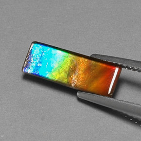 9,17 ctw natürlicher Mehrfarbig Ammolit, Baguette, Lichtundurchlässig