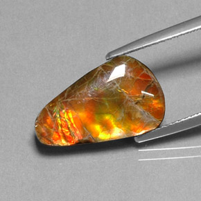 9,17 ctw natürlicher Mehrfarbig Ammolith, Ausgefallene Form, Lichtundurchlässig