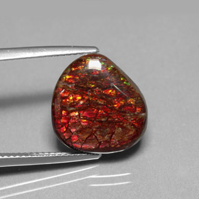 9,17 ctw natürlicher Mehrfarbig Ammolith, Ausgefallene Form, Lichtundurchlässig