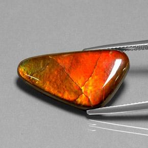 9,17 ctw natürlicher Mehrfarbig Ammolith, Ausgefallene Form, Lichtundurchlässig