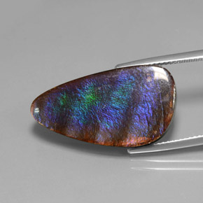 9,17 ctw natürlicher Mehrfarbig Ammolith, Ausgefallene Form, Lichtundurchlässig