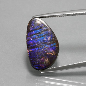 9,17 ctw natürlicher Mehrfarbig Ammolith, Ausgefallene Form, Lichtundurchlässig